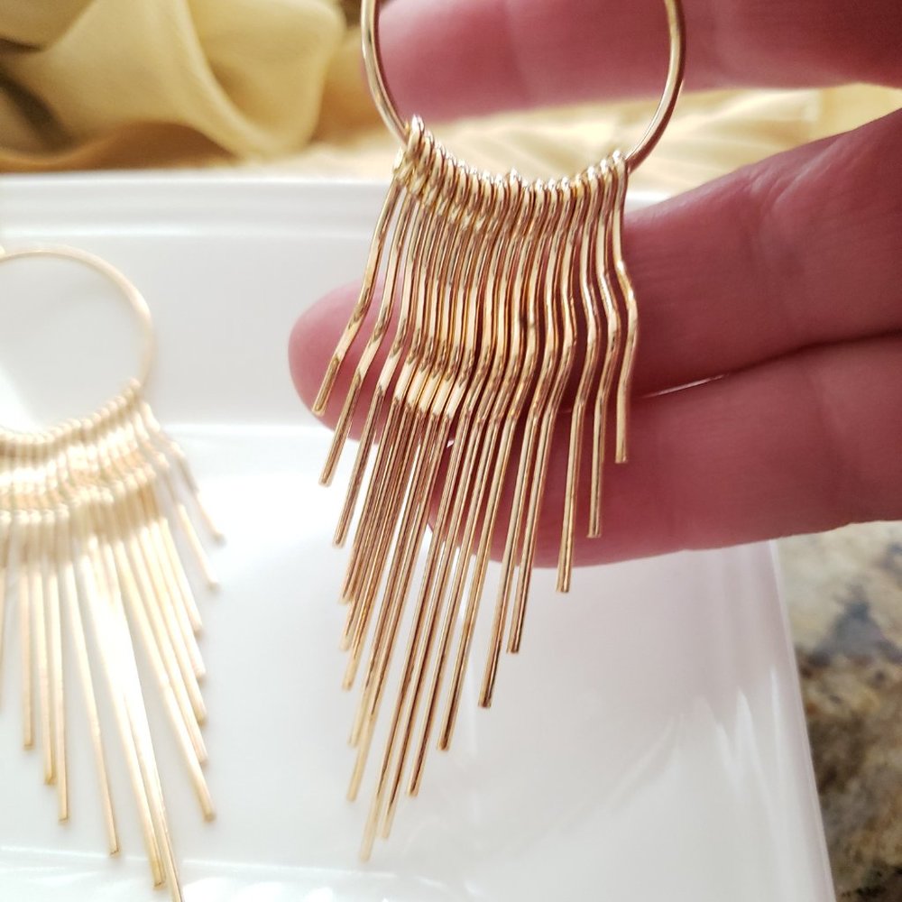 New! FP Sun Spikes Tassel Earrings - Picture 11 of 14
